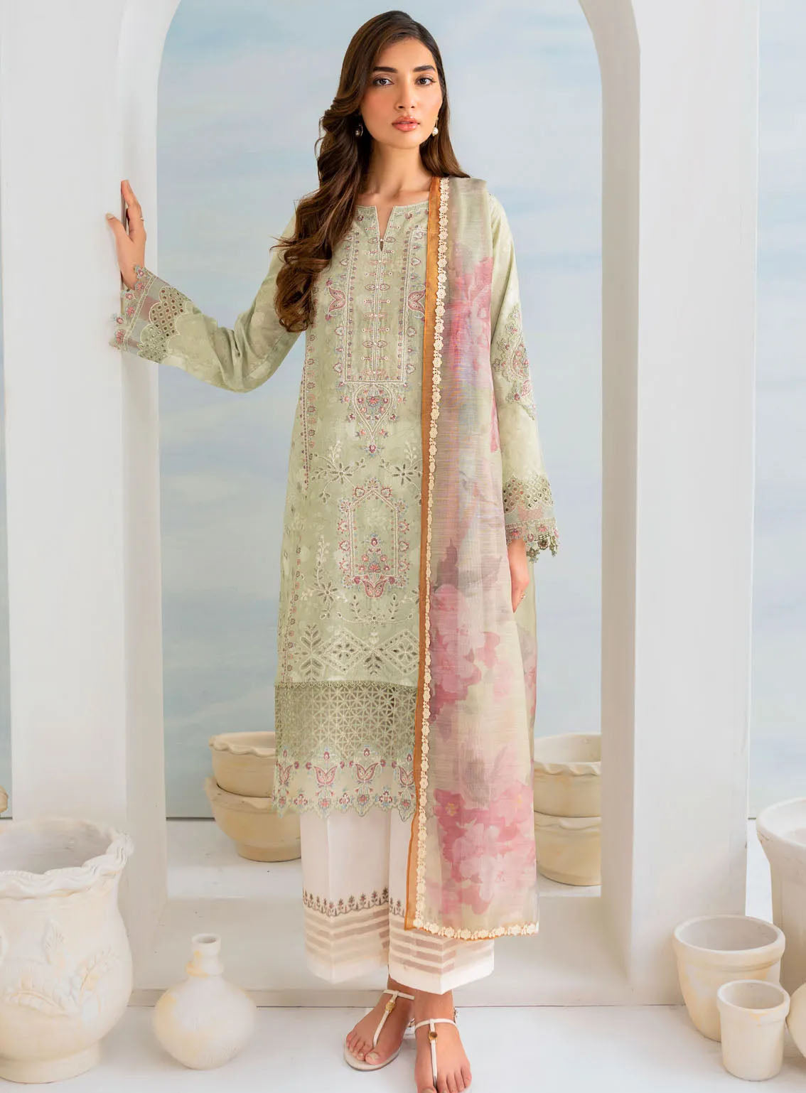 Guzel By Iznik Embroidered Lawn Suits Unstitched 3 Piece - IZ24GL IGL-02 Guzel By Iznik Embroidered Lawn Suits Unstitched 3 Piece - IZ24GL IGL-02