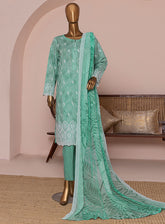 HZ Textile Chikankari Lawn Suits Unstitched 3 Piece - HZ25PCL PCE-956