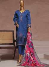 HZ Textile Embroidered Cambric Suits Stitched 3 Piece - HZ25IC CPE-122