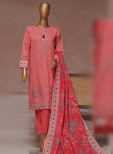HZ Textile Embroidered Cambric Suits Stitched 3 Piece - HZ25IC CPE-124