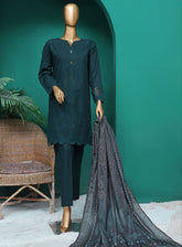 HZ Textile Embroidered Khaddar Suits Stitched 3 Piece - HZ25KC KSE-102
