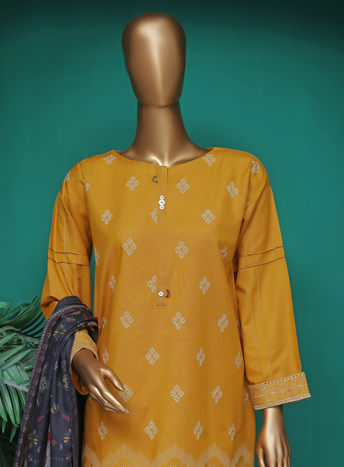 HZ Textile Embroidered Khaddar Suits Stitched 3 Piece - HZ25KC KSE-103 HZ Textile Embroidered Khaddar Suits Stitched 3 Piece - HZ25KC KSE-103