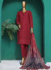 HZ Textile Embroidered Khaddar Suits Stitched 3 Piece - HZ25KC KSE-104
