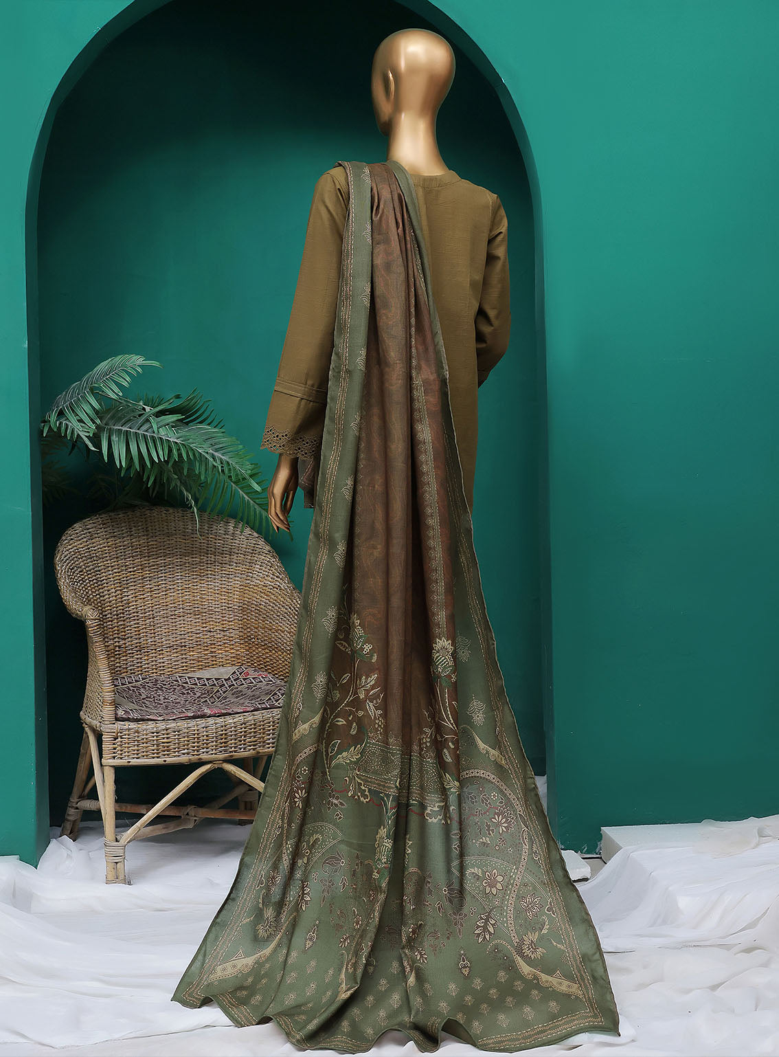 HZ Textile Embroidered Khaddar Suits Stitched 3 Piece - HZ25KC KSE-105 HZ Textile Embroidered Khaddar Suits Stitched 3 Piece - HZ25KC KSE-105