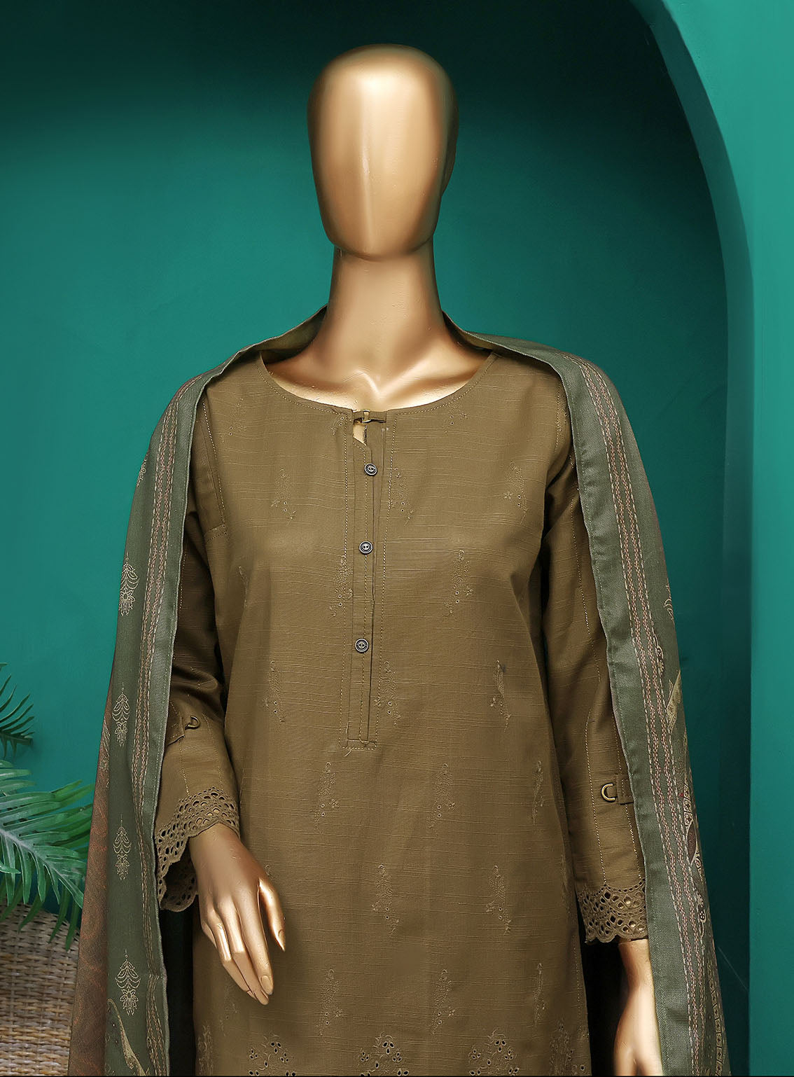 HZ Textile Embroidered Khaddar Suits Stitched 3 Piece - HZ25KC KSE-105 HZ Textile Embroidered Khaddar Suits Stitched 3 Piece - HZ25KC KSE-105