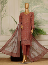 HZ Textile Lacekari Embroidered Lawn Suits Stitch 3 Piece - HZ24LE 702