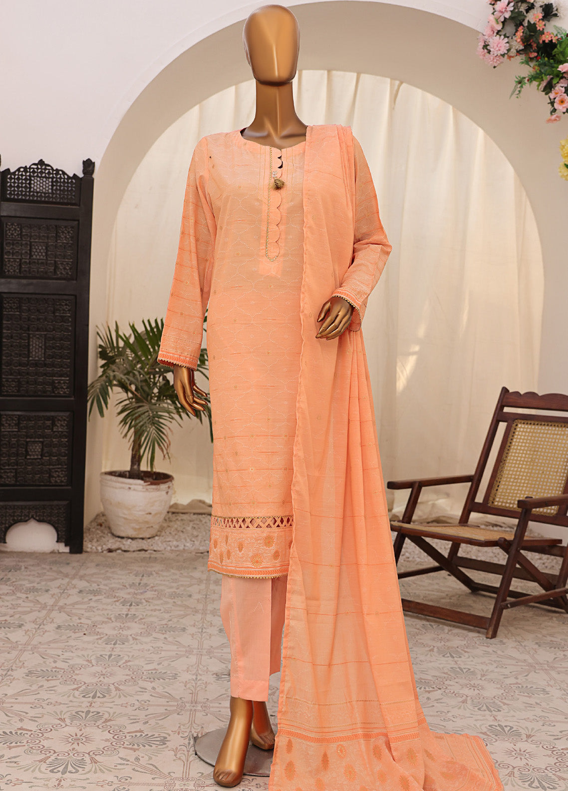 HZ Textiles Printed Jacquard Suits Unstitched 3 Piece - HZ25VJP VJ-03 HZ Textiles Printed Jacquard Suits Unstitched 3 Piece - HZ25VJP VJ-03