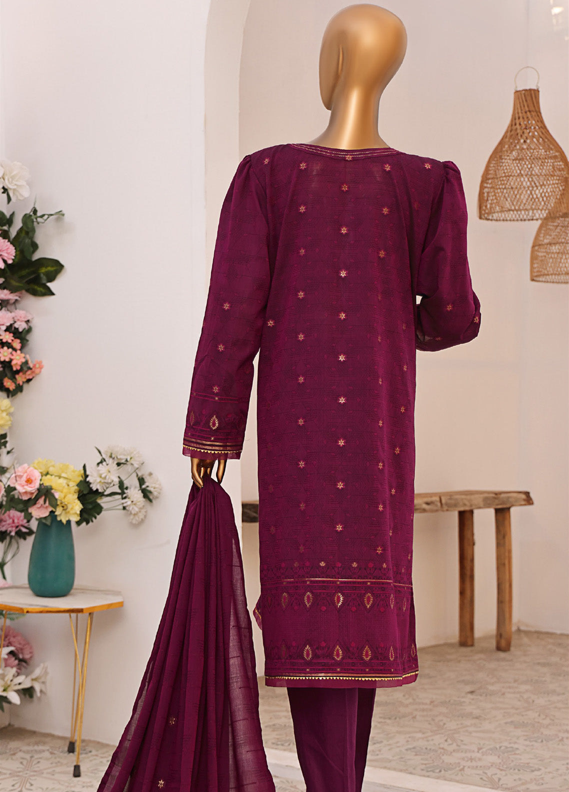 HZ Textiles Printed Jacquard Suits Unstitched 3 Piece - HZ25VJP VJ-04 HZ Textiles Printed Jacquard Suits Unstitched 3 Piece - HZ25VJP VJ-04