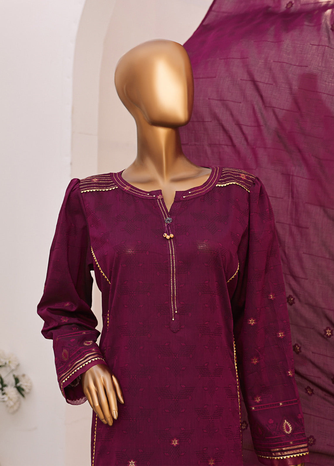 HZ Textiles Printed Jacquard Suits Unstitched 3 Piece - HZ25VJP VJ-04 HZ Textiles Printed Jacquard Suits Unstitched 3 Piece - HZ25VJP VJ-04