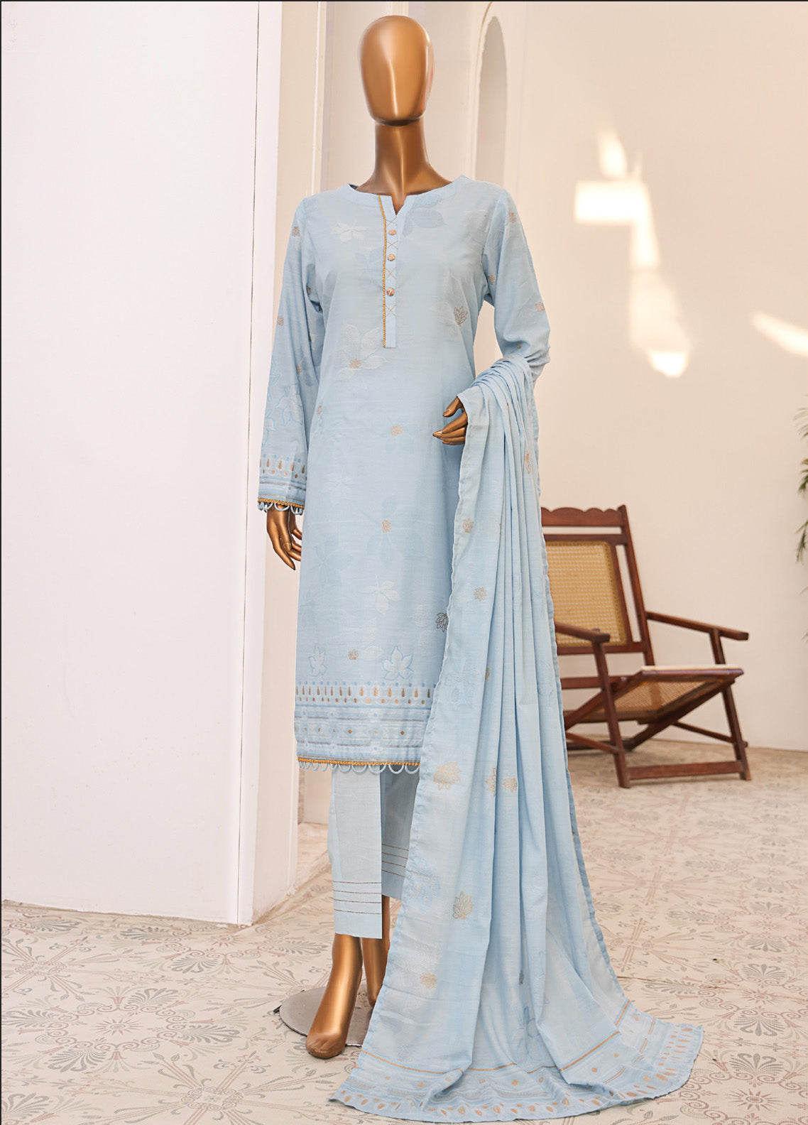 HZ Textiles Printed Jacquard Suits Unstitched 3 Piece - HZ25VJP VJ-05 HZ Textiles Printed Jacquard Suits Unstitched 3 Piece - HZ25VJP VJ-05