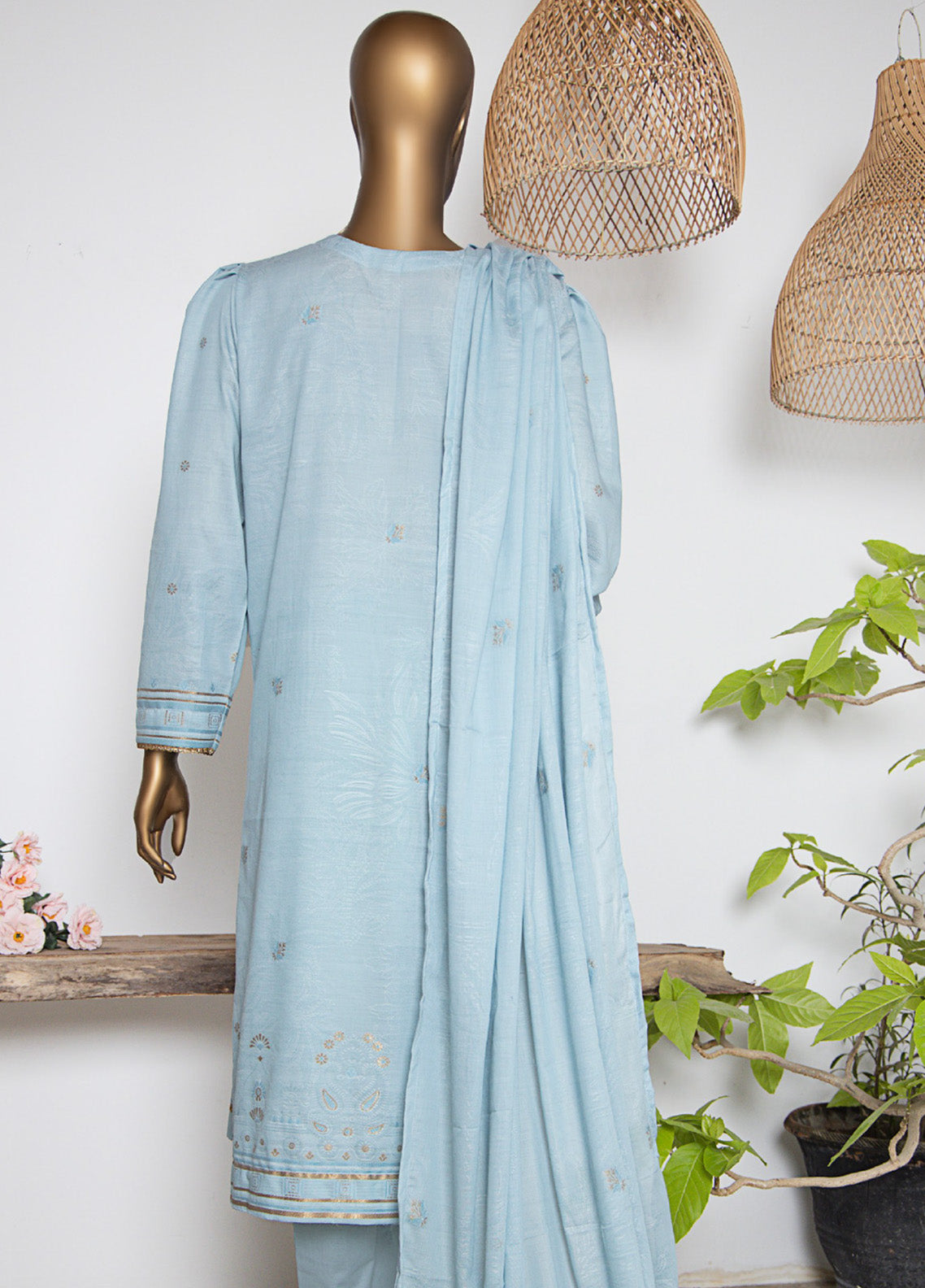 HZ Textiles Printed Jacquard Suits Unstitched 3 Piece - HZ25VJP VJ-12 HZ Textiles Printed Jacquard Suits Unstitched 3 Piece - HZ25VJP VJ-12