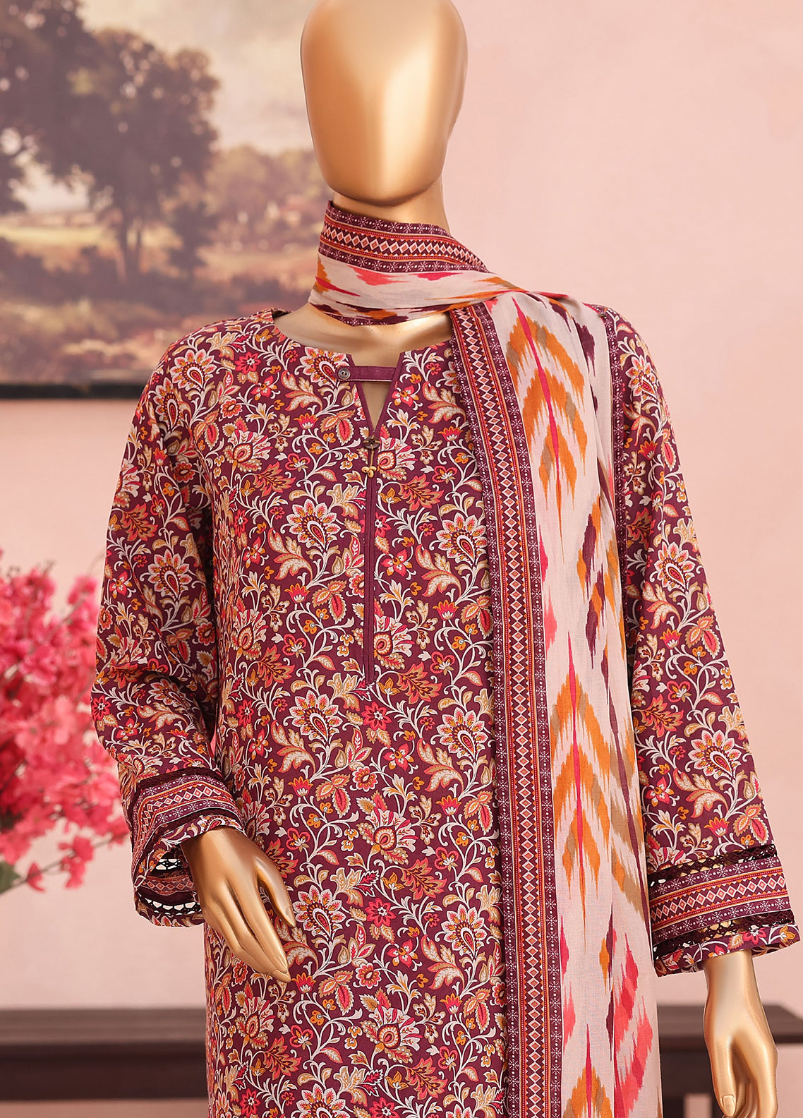 HZ Textile Co-Ords Printed Cotton Lawn 3 Piece Unstitched Suit HZ26COMSP D-COP-3469 HZ Textile Co-Ords Printed Cotton Lawn 3 Piece Unstitched Suit HZ26COMSP D-COP-3469