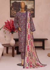 HZ Textile Co-Ords Printed Cotton Lawn 3 Piece Unstitched Suit HZ26COMSP D-COP-3470