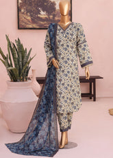 HZ Textile Co-Ords Printed Cotton Lawn 3 Piece Unstitched Suit HZ26COMSP D-COP-3472