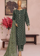 HZ Textile Co-Ords Printed Cotton Lawn 3 Piece Unstitched Suit HZ26COMSP D-COP-3473