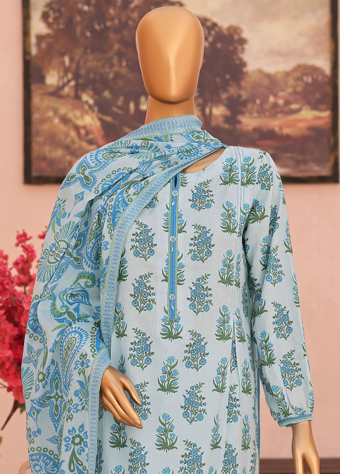 HZ Textile Co-Ords Printed Cotton Lawn 3 Piece Unstitched Suit HZ26COMSP D-COP-3475 HZ Textile Co-Ords Printed Cotton Lawn 3 Piece Unstitched Suit HZ26COMSP D-COP-3475