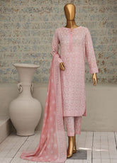 HZ Textile Co-Ords Printed Lawn 3 Piece Unstitched Suit HZ26COP3P PCO-3205