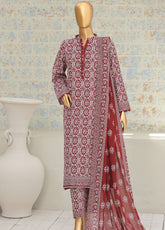 HZ Textile Co-Ords Printed Lawn 3 Piece Unstitched Suit HZ26COP3P PCO-3206