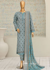 HZ Textile Co-Ords Printed Lawn 3 Piece Unstitched Suit HZ26COP3P PCO-3210
