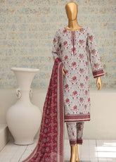 HZ Textile Co-Ords Printed Lawn 3 Piece Unstitched Suit HZ26COP3P PCO-3211