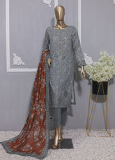 HZ Textile Embroidered Jacquard Unstitched 3 Piece Suit - HZ24PJ 05