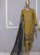 HZ Textile Embroidered Jacquard Unstitched 3 Piece Suit - HZ24PJ 10
