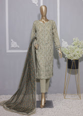 HZ Textile Embroidered Jacquard Unstitched 3 Piece Suit - HZ24PJ 11