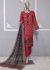 HZ Textile Embroidered Jacquard Unstitched 3 Piece Suit - HZ24PJ 13