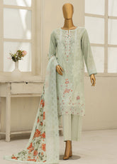 HZ Textile Premium Embroidered Lawn 3 Piece Unstitched Suit HZ26PEE D-PEC-1231