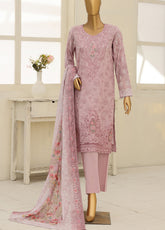HZ Textile Premium Embroidered Lawn 3 Piece Unstitched Suit HZ26PEE D-PEC-1236