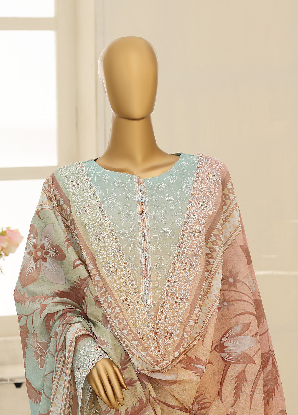 HZ Textile Premium Embroidered Lawn 3 Piece Unstitched Suit HZ26PEE D-PEC-1237 HZ Textile Premium Embroidered Lawn 3 Piece Unstitched Suit HZ26PEE D-PEC-1237