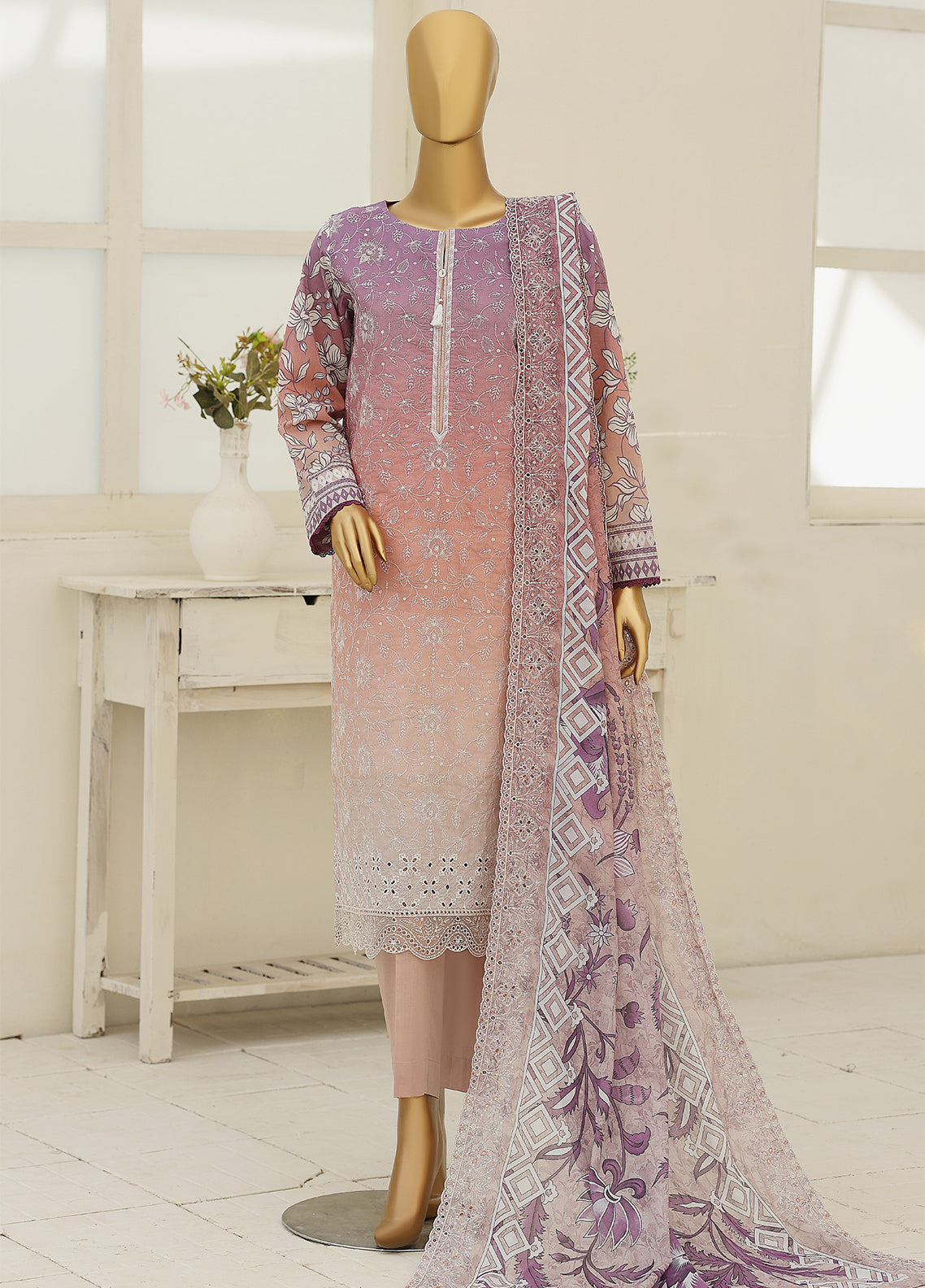HZ Textile Premium Embroidered Lawn 3 Piece Unstitched Suit HZ26PEE D-PEC-1238 HZ Textile Premium Embroidered Lawn 3 Piece Unstitched Suit HZ26PEE D-PEC-1238