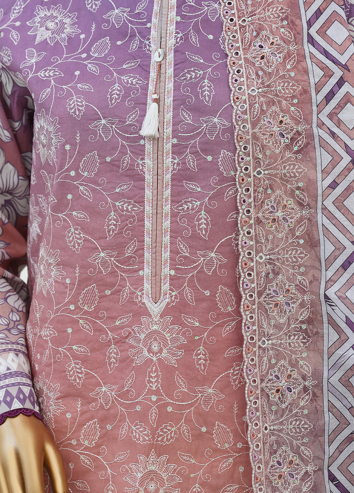 HZ Textile Premium Embroidered Lawn 3 Piece Unstitched Suit HZ26PEE D-PEC-1238 HZ Textile Premium Embroidered Lawn 3 Piece Unstitched Suit HZ26PEE D-PEC-1238