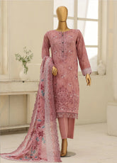 HZ Textile Premium Embroidered Lawn 3 Piece Unstitched Suit HZ26PEE D-PEC-1305