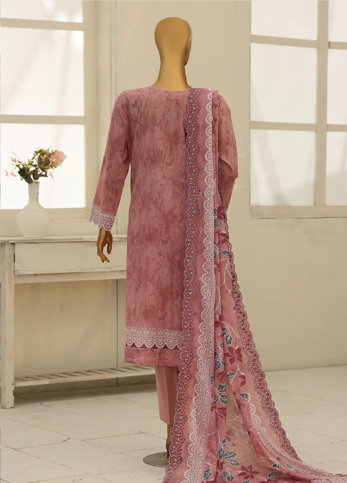 HZ Textile Premium Embroidered Lawn 3 Piece Unstitched Suit HZ26PEE D-PEC-1305 HZ Textile Premium Embroidered Lawn 3 Piece Unstitched Suit HZ26PEE D-PEC-1305