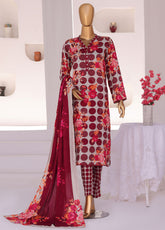 HZ Textile Printed Lined 3 Piece Unstitched Suit HZ26LWV1 D-LW-5048