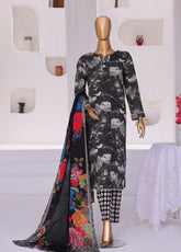 HZ Textile Printed Lined 3 Piece Unstitched Suit HZ26LWV1 D-LW-5049