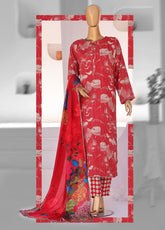 HZ Textile Printed Lined 3 Piece Unstitched Suit HZ26LWV1 D-LW-5050