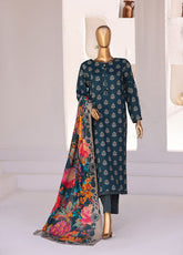 HZ Textile Printed Lined 3 Piece Unstitched Suit HZ26LWV1 D-LW-5051