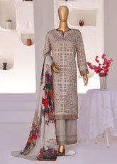 HZ Textile Printed Lined 3 Piece Unstitched Suit HZ26LWV1 D-LW-5054