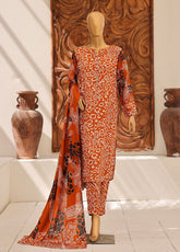 HZ Textile Printed Lined 3 Piece Unstitched Suit HZ26LWV2 D-LW-5063