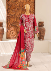 HZ Textile Printed Lined 3 Piece Unstitched Suit HZ26LWV2 D-LW-5065