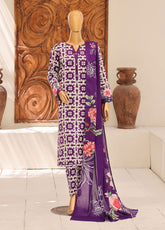 HZ Textile Printed Lined 3 Piece Unstitched Suit HZ26LWV2 D-LW-5067