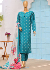 HZ Textile Printed Lined 3 Piece Unstitched Suit HZ26LWV3 D-LW-5055