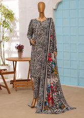 HZ Textile Printed Lined 3 Piece Unstitched Suit HZ26LWV3 D-LW-5058