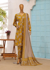 HZ Textile Printed Lined 3 Piece Unstitched Suit HZ26LWV3 D-LW-5061