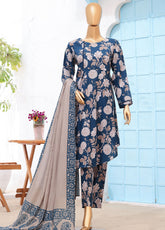 HZ Textile Printed Lined 3 Piece Unstitched Suit HZ26LWV3 D-LW-5062