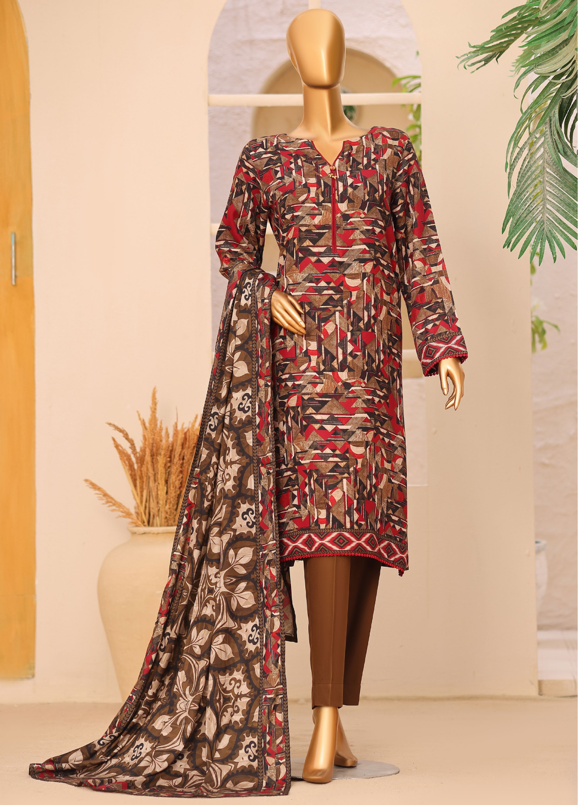 HZ Textile Printed Twill Viscose 3 Piece Unstitched Suit HZ26VTV3 D-VT-5095 HZ Textile Printed Twill Viscose 3 Piece Unstitched Suit HZ26VTV3 D-VT-5095