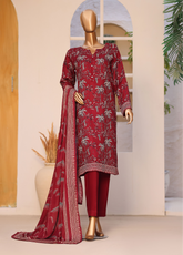 HZ Textile Printed Twill Viscose 3 Piece Unstitched Suit HZ26VTV3 D-VT-5098
