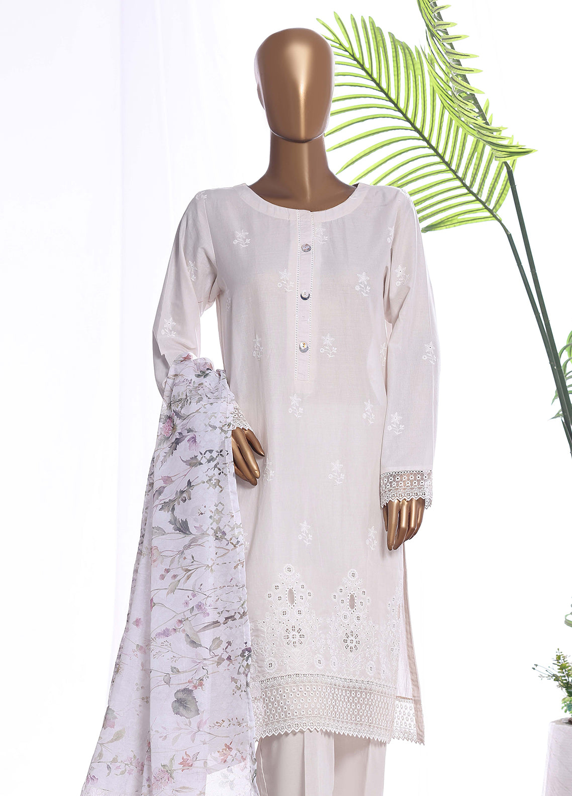 HZ Textiles Chikankari Embroidered lawn 3 Piece Stitched Suit HZ26CE3P D-CSE-225 HZ Textiles Chikankari Embroidered lawn 3 Piece Stitched Suit HZ26CE3P D-CSE-225